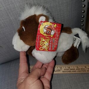 Cloppy Horse Plush, vintage, 1997, plays sounds, with tag attached